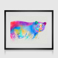 Load image into Gallery viewer, Multicolour Bear &amp; Mountains Watercolour
