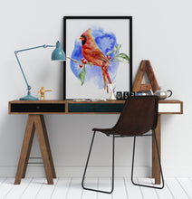 Load image into Gallery viewer, Cardinal - watercolour
