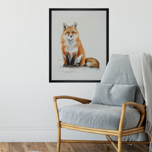 Load image into Gallery viewer, Red Fox in the Snow Watercolour
