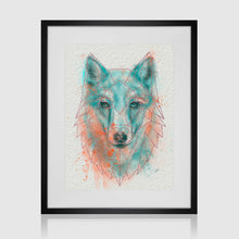 Load image into Gallery viewer, Wolf Watercolour Geometric

